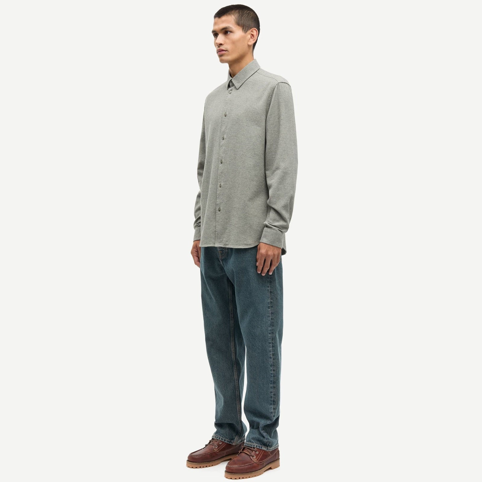 Liam NX Shirt 14039 elephant skin Samsoe Samsoe