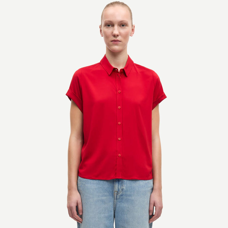 Majan SS Shirt 9942 haute red Samsoe Samsoe