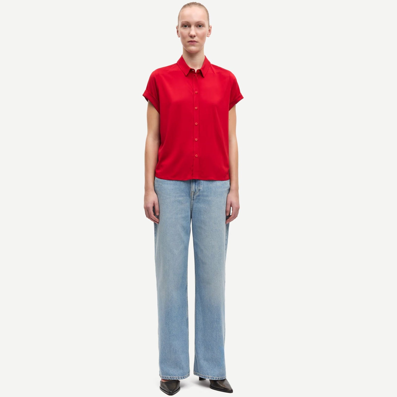 Majan SS Shirt 9942 haute red Samsoe Samsoe