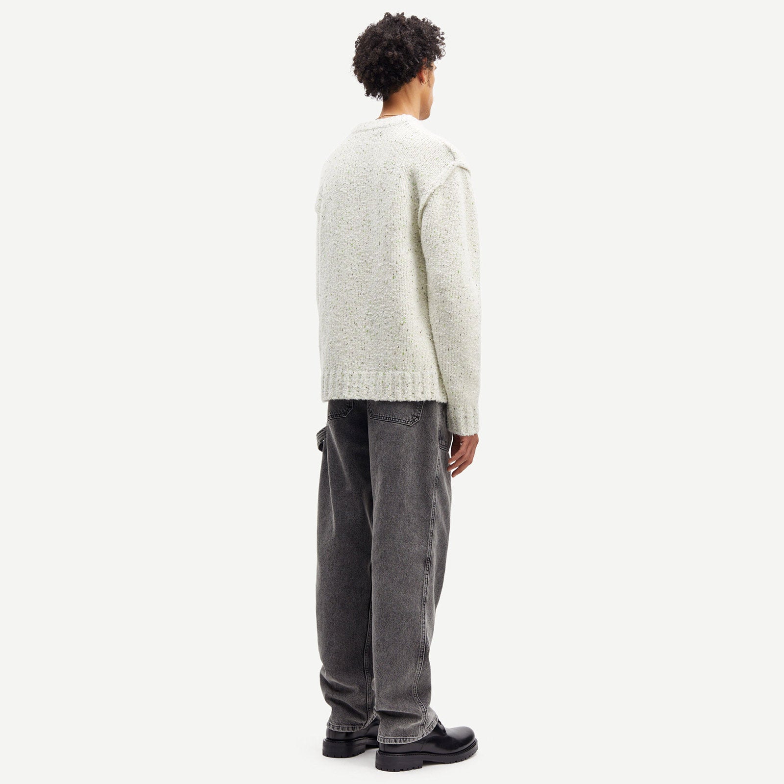 Max Crew Neck Jumper white multico neps