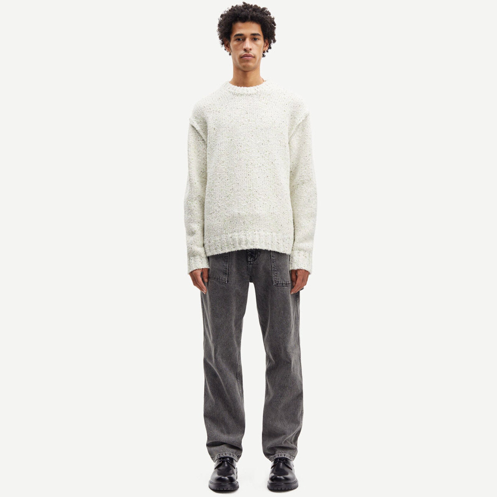 Max Crew Neck Jumper white multico neps