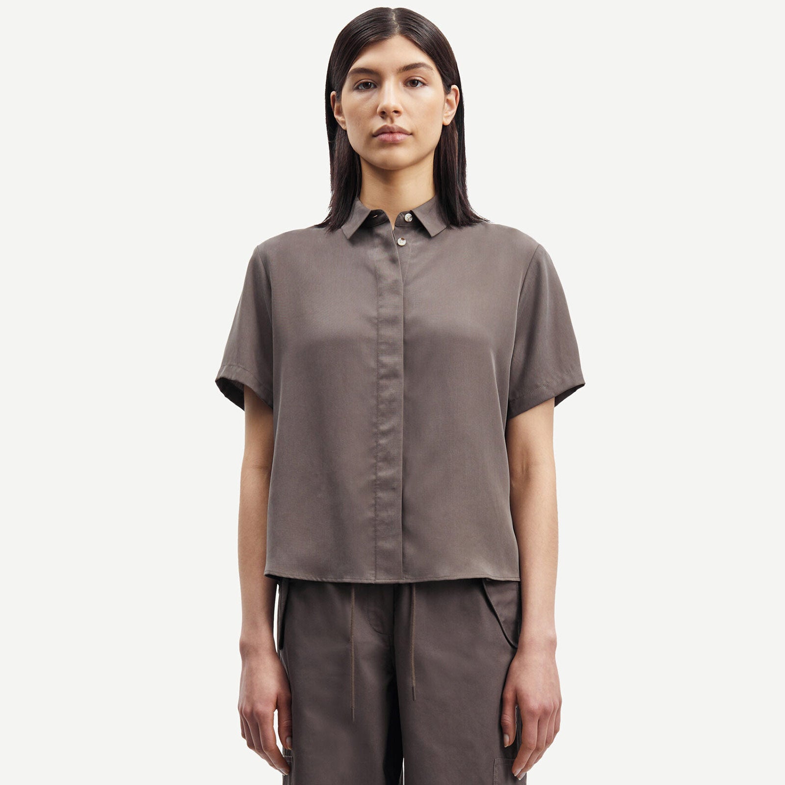 Mina ss Shirt 14028 major brown