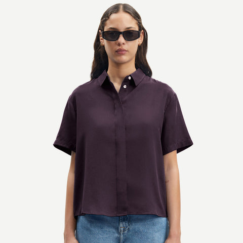 Mina ss Shirt 14028 plum perfect
