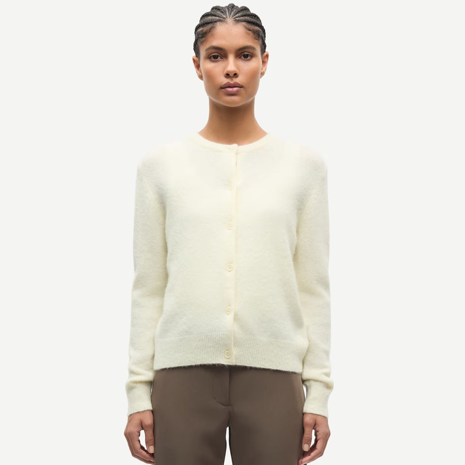 Nor Short Cardigan 7355 ethereal green Samsoe Samsoe