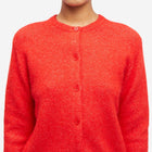 Nor Short Cardigan 7355 flame scarlet Samsoe Samsoe