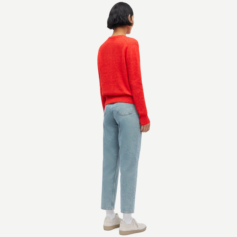 Nor Short Cardigan 7355 flame scarlet Samsoe Samsoe