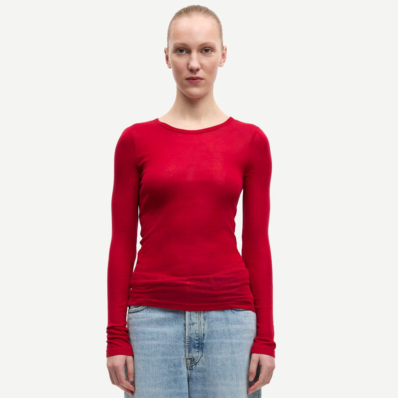 Sadou LS T-shirt 15499 haute red Samsoe Samsoe