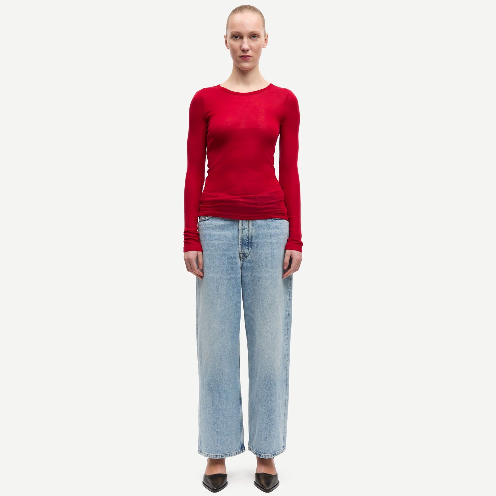 Sadou LS T-shirt 15499 haute red Samsoe Samsoe