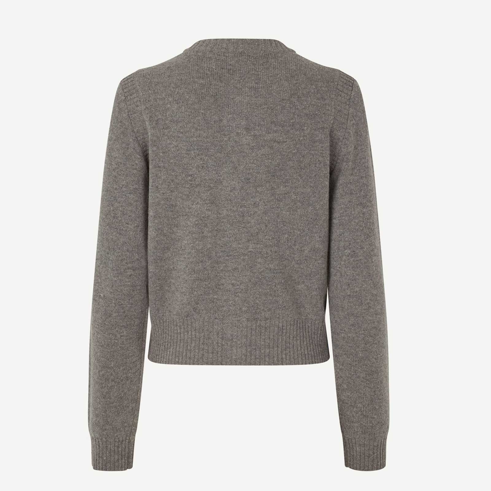 Saelif Short Cardigan 15010 dark grey mel. Samsoe Samsoe