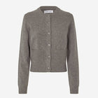Saelif Short Cardigan 15010 dark grey mel. Samsoe Samsoe