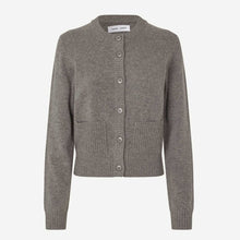 Saelif Short Cardigan 15010 dark grey mel. Samsoe Samsoe