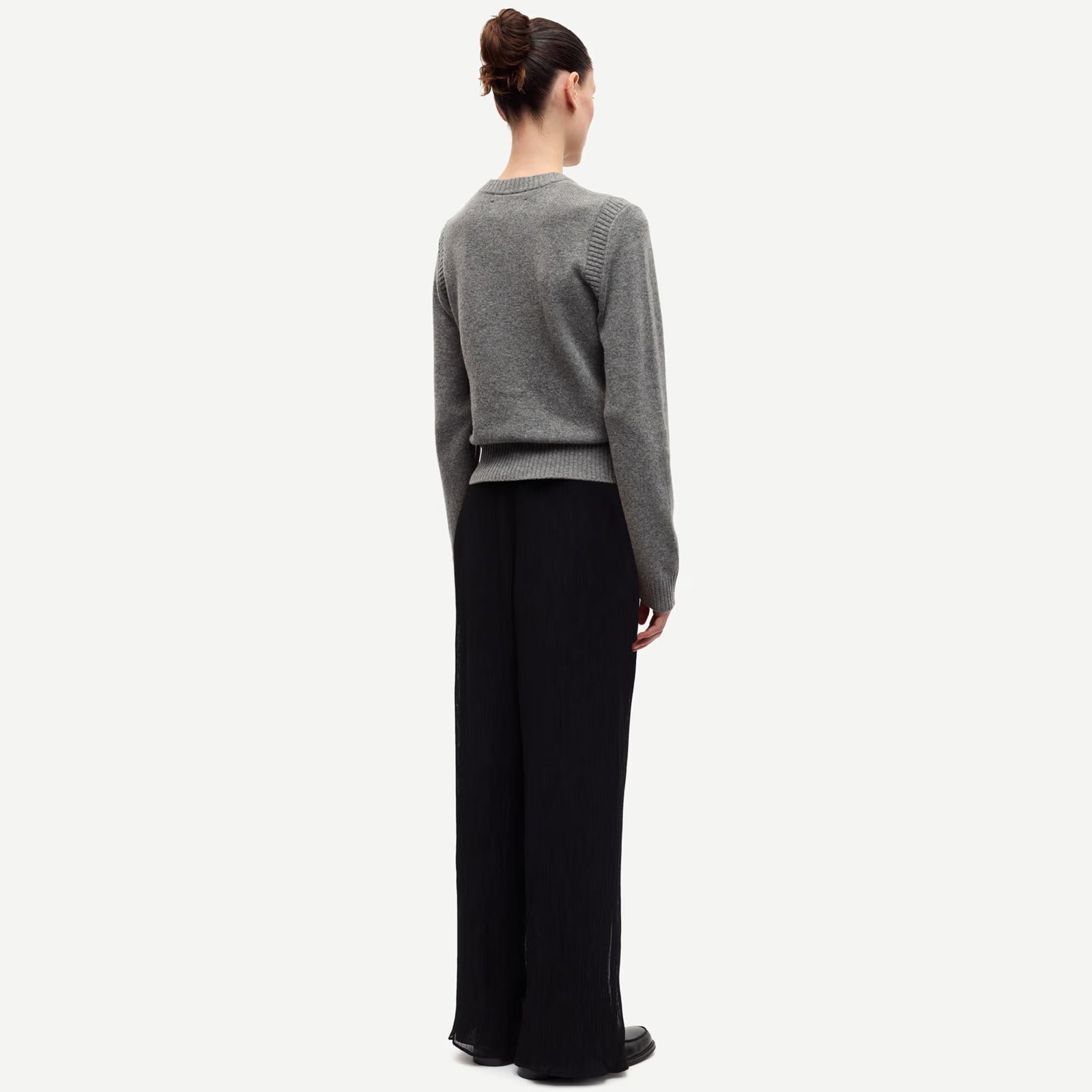Saelif Short Cardigan 15010 dark grey mel. Samsoe Samsoe