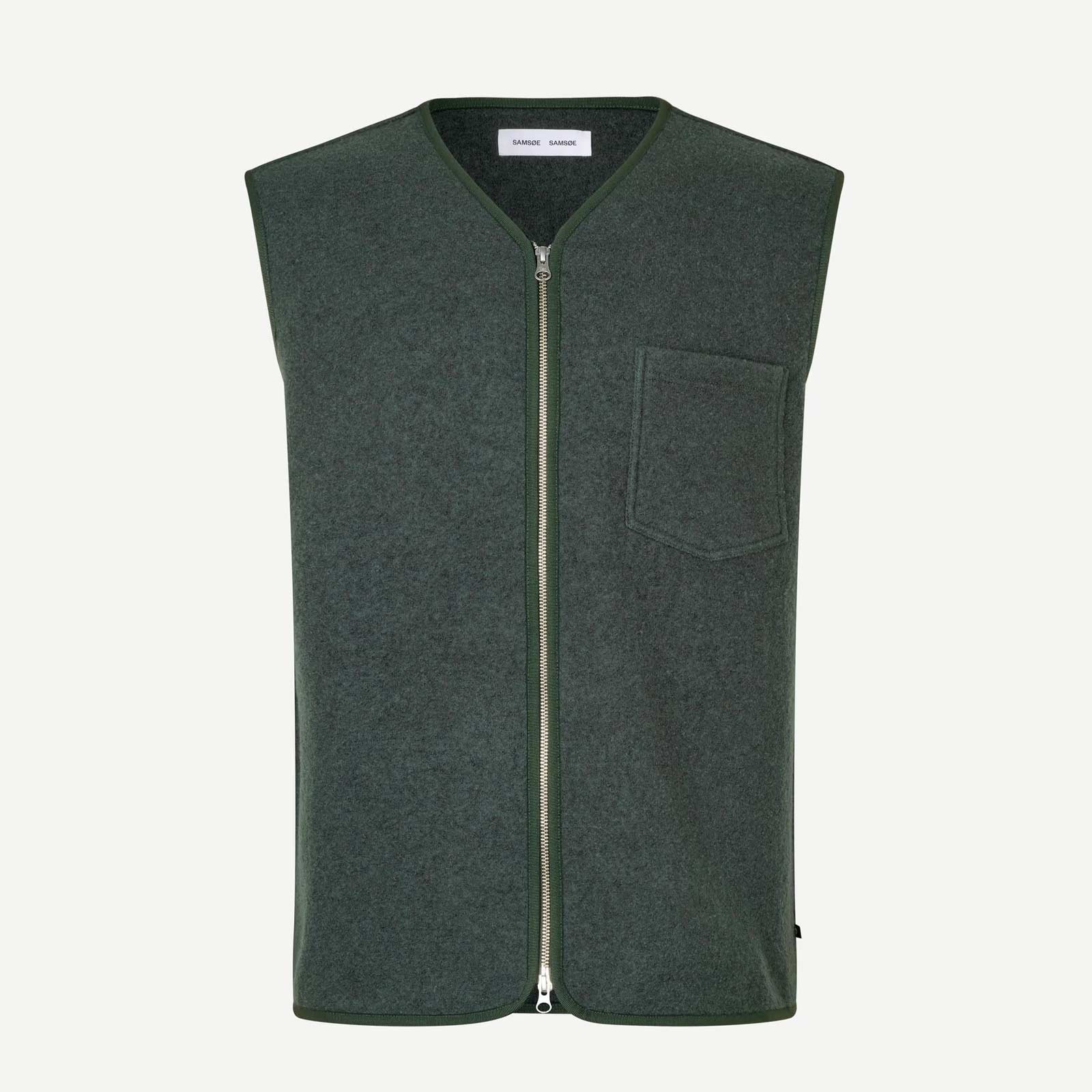 Sahannes Vest dark evergreen
