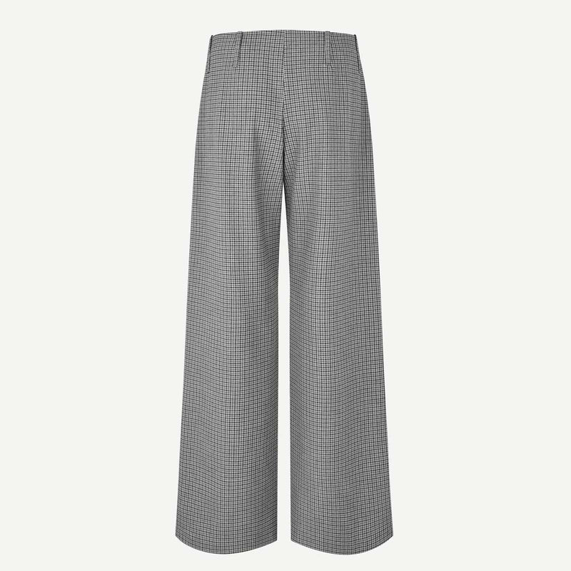 Saheaven Trousers 15496 grey mel. ch.