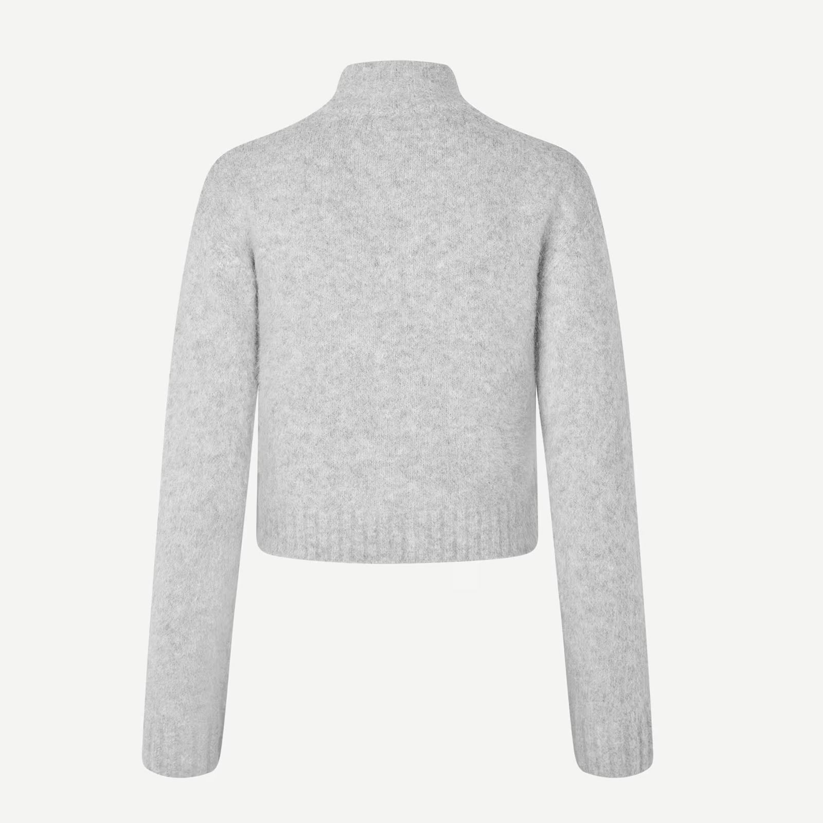 Sajeanne Zip Cardigan light grey mel. Samsoe Samsoe