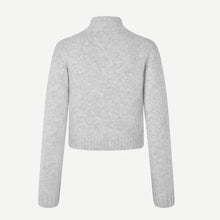 Sajeanne Zip Cardigan light grey mel. Samsoe Samsoe