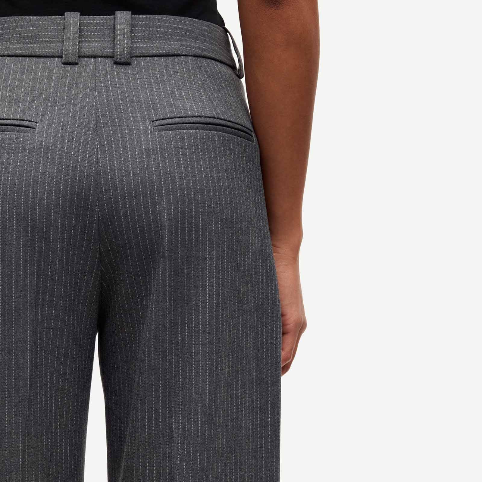Salot Trousers 15496 dark gull grey pinstripe Samsoe Samsoe
