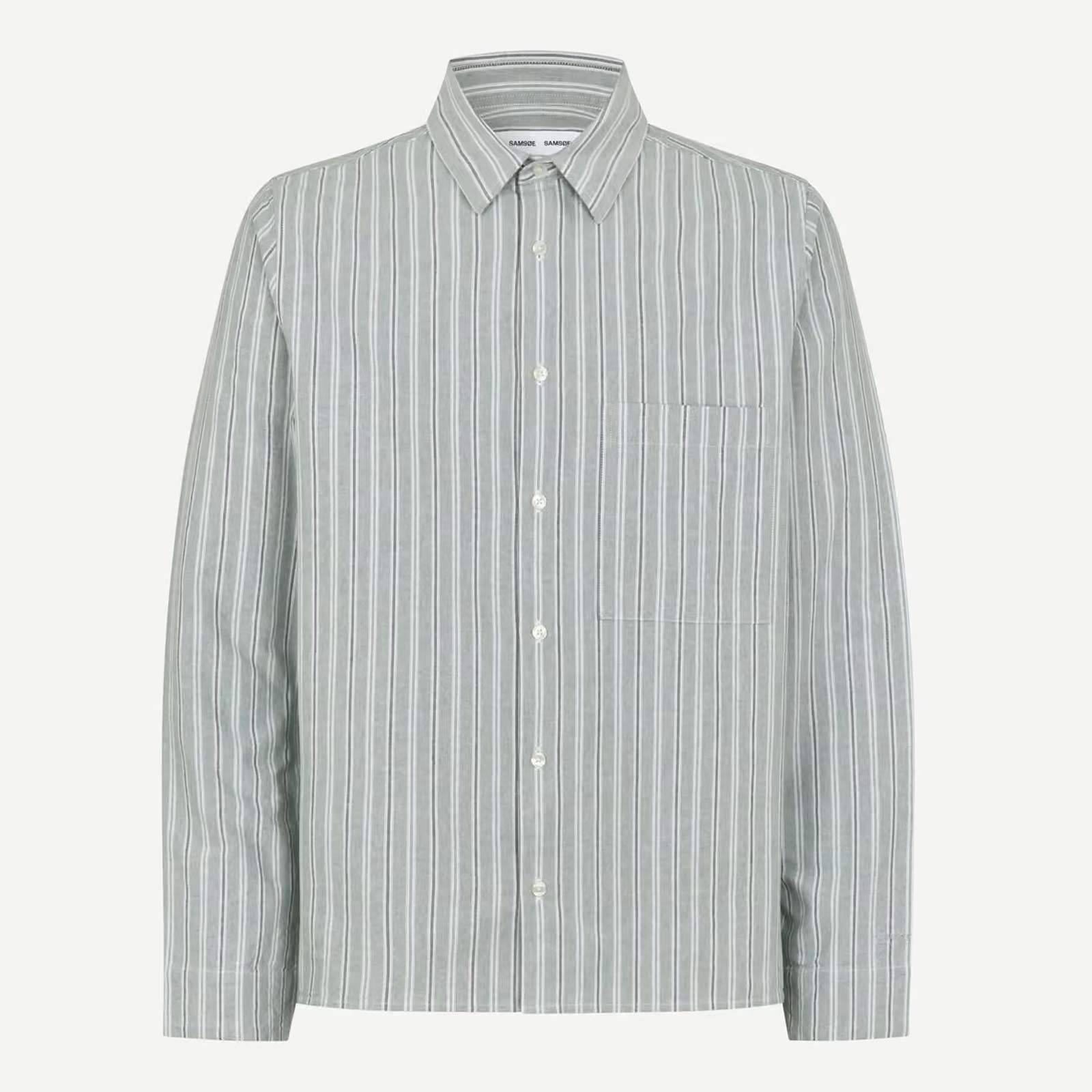 Saryan O Shirt stormy sea stripe