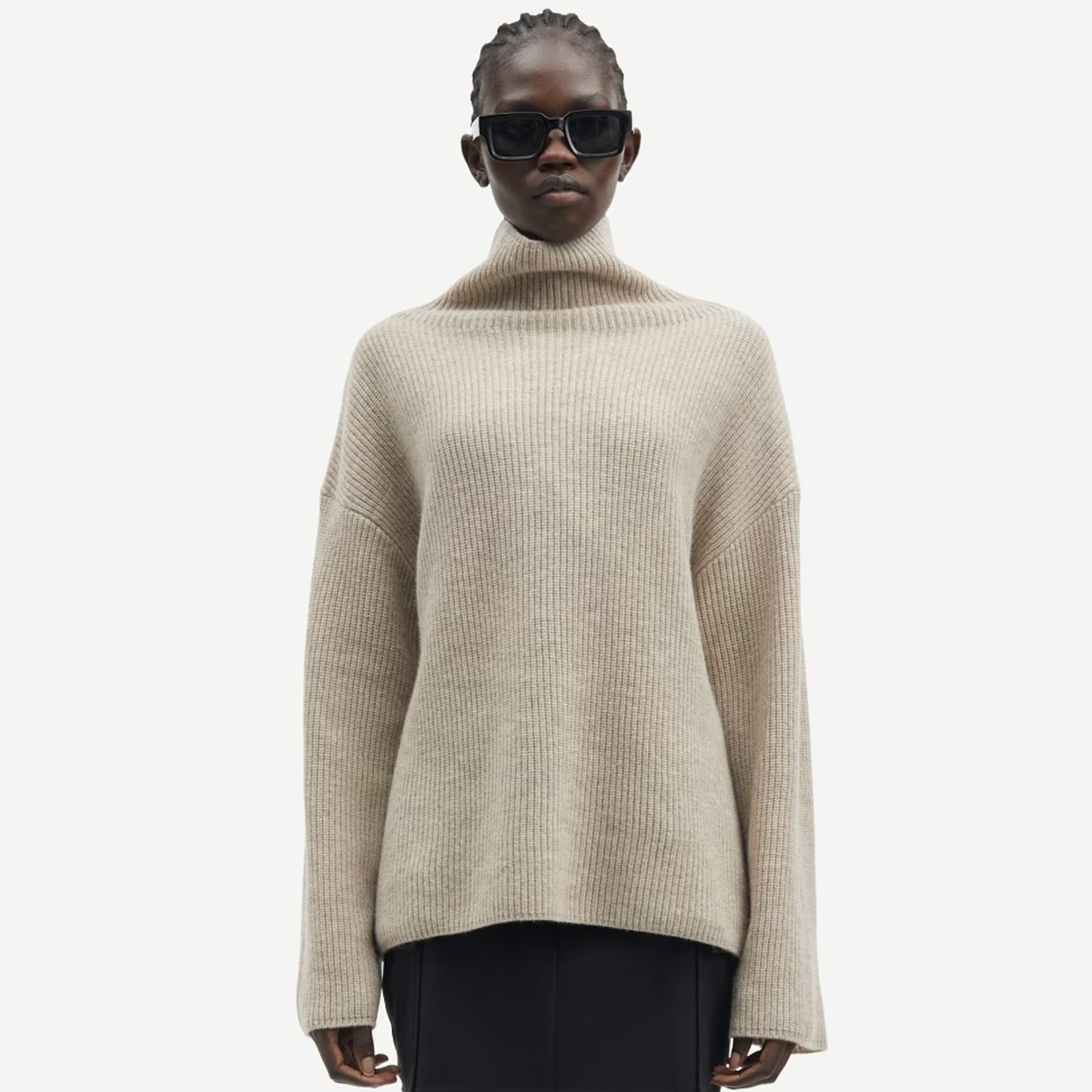 Sazlata Turtleneck 15353 khaki mel.