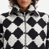 Tess Overshirt Full Zip 14470 crochet bw