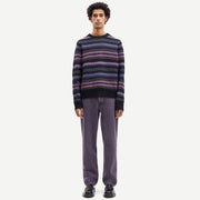 Tiago Crew Neck Jumper tulipwood striped
