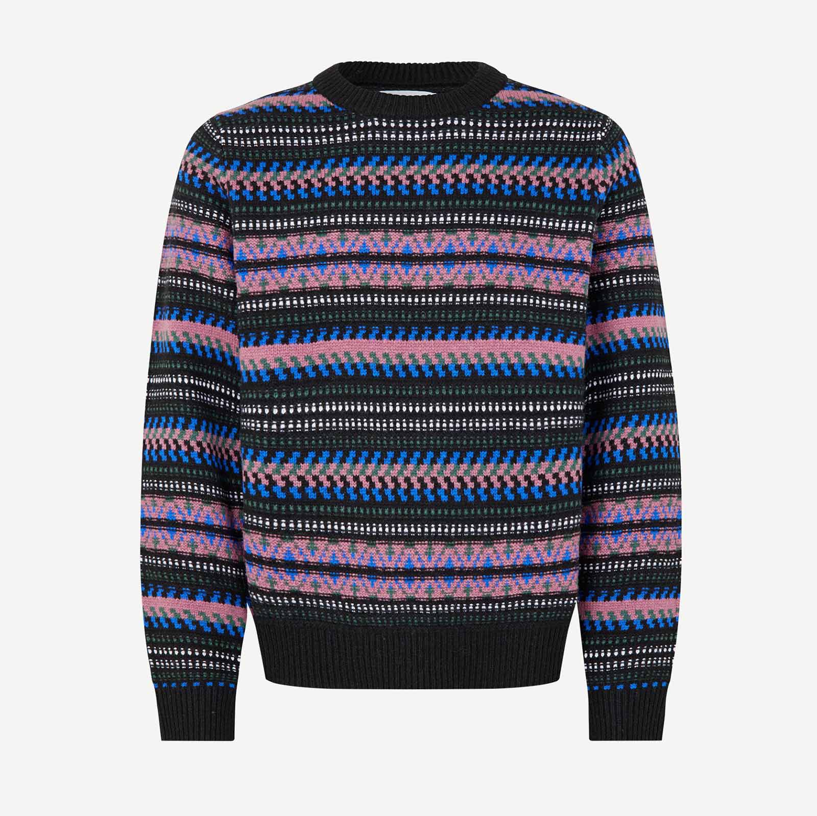 Tiago Crew Neck Jumper tulipwood striped