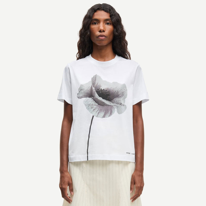 Sacamino SS T-Shirt 15276 white poppy