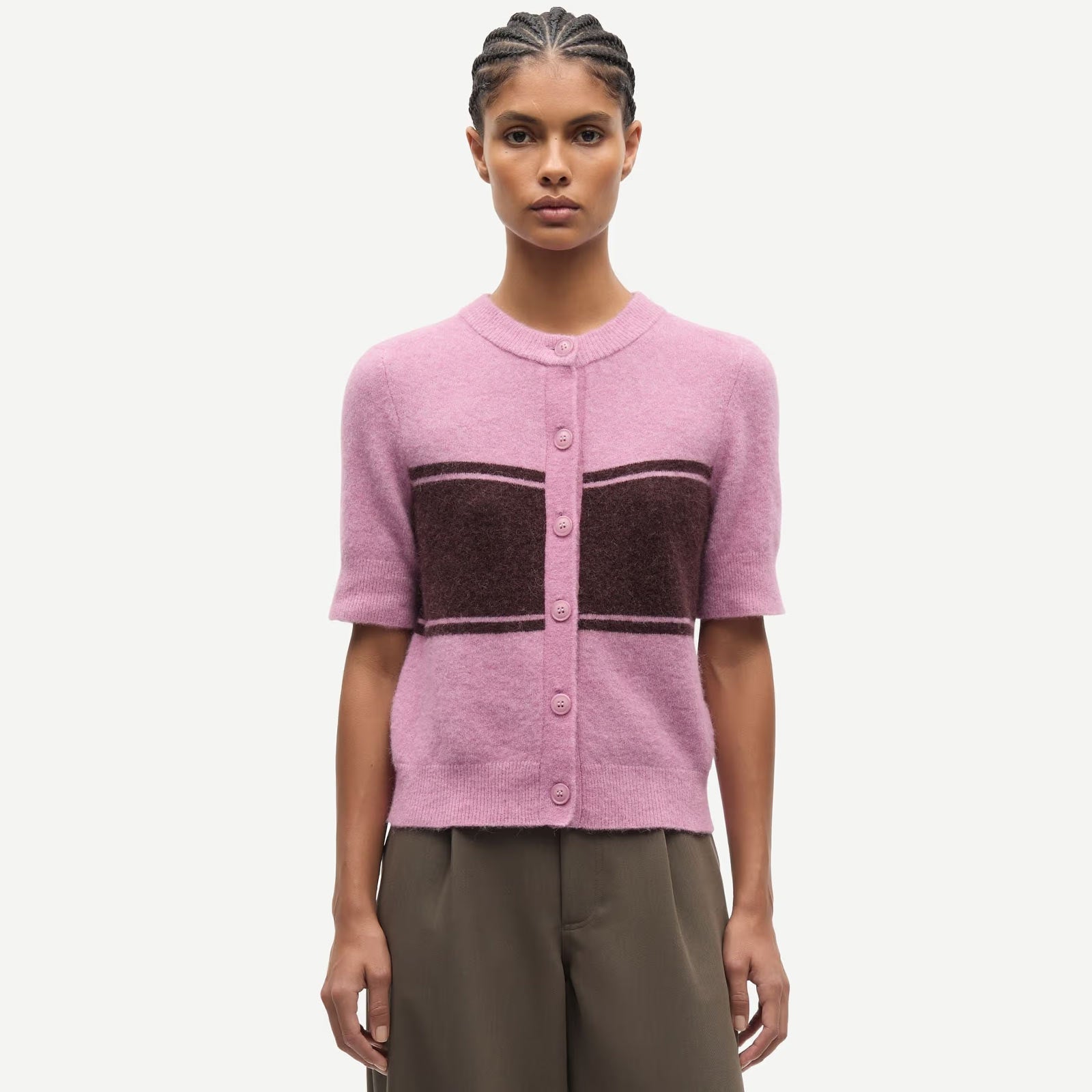 Sanoura SS Cardigan 15556 orchid wide st. Samsoe Samsoe