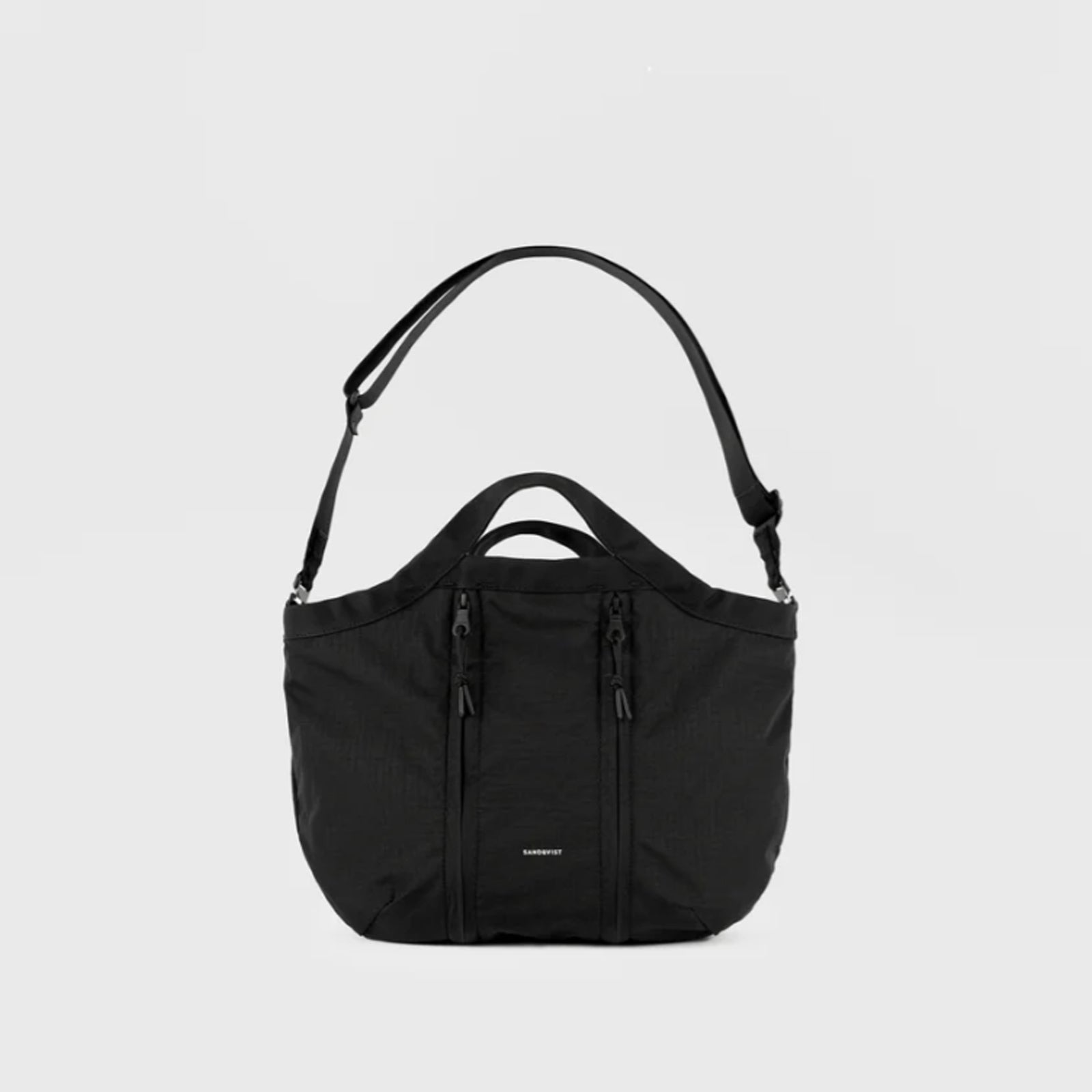Grid Expandable Crossbody Bag black Sandqvist