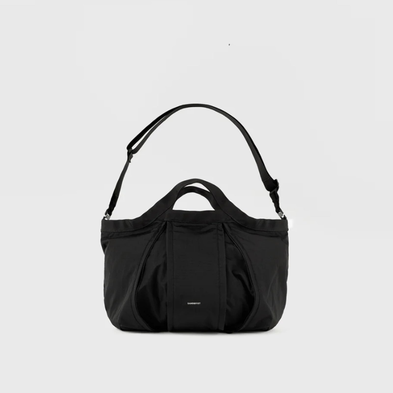 Grid Expandable Crossbody Bag black Sandqvist