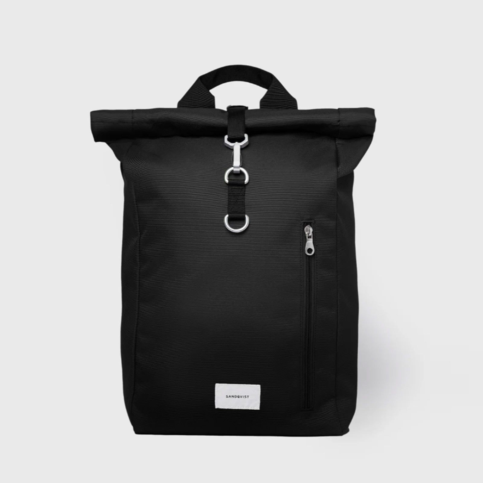 Ground Rolltop Backpack L black/black webbing Sandqvist