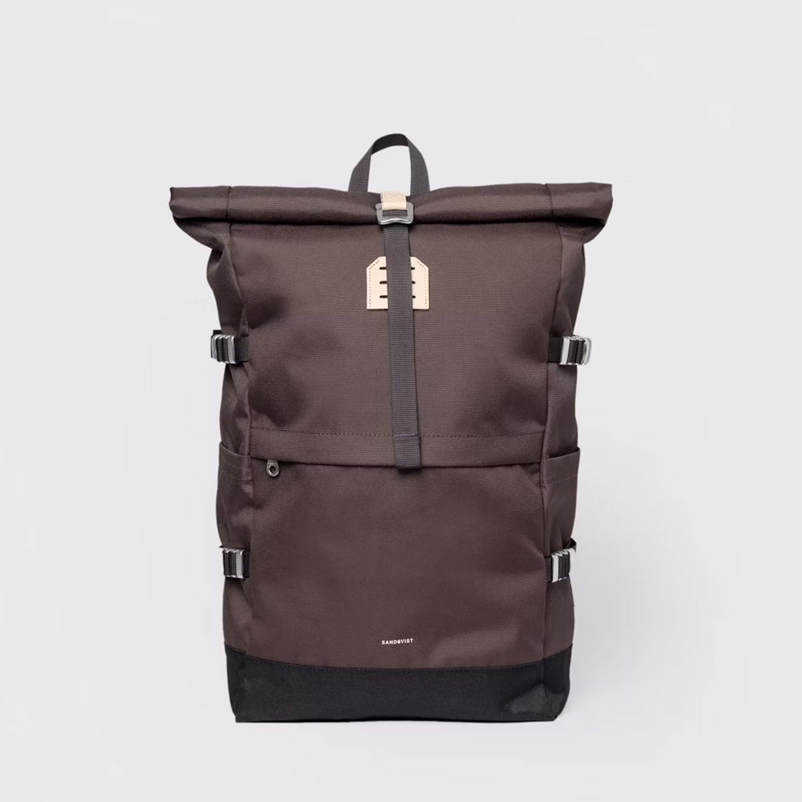 Icon Rolltop Backpack L brown/natural leather Sandqvist