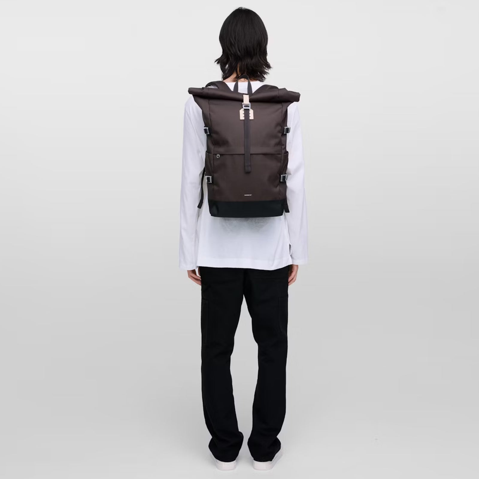 Icon Rolltop Backpack L brown/natural leather Sandqvist
