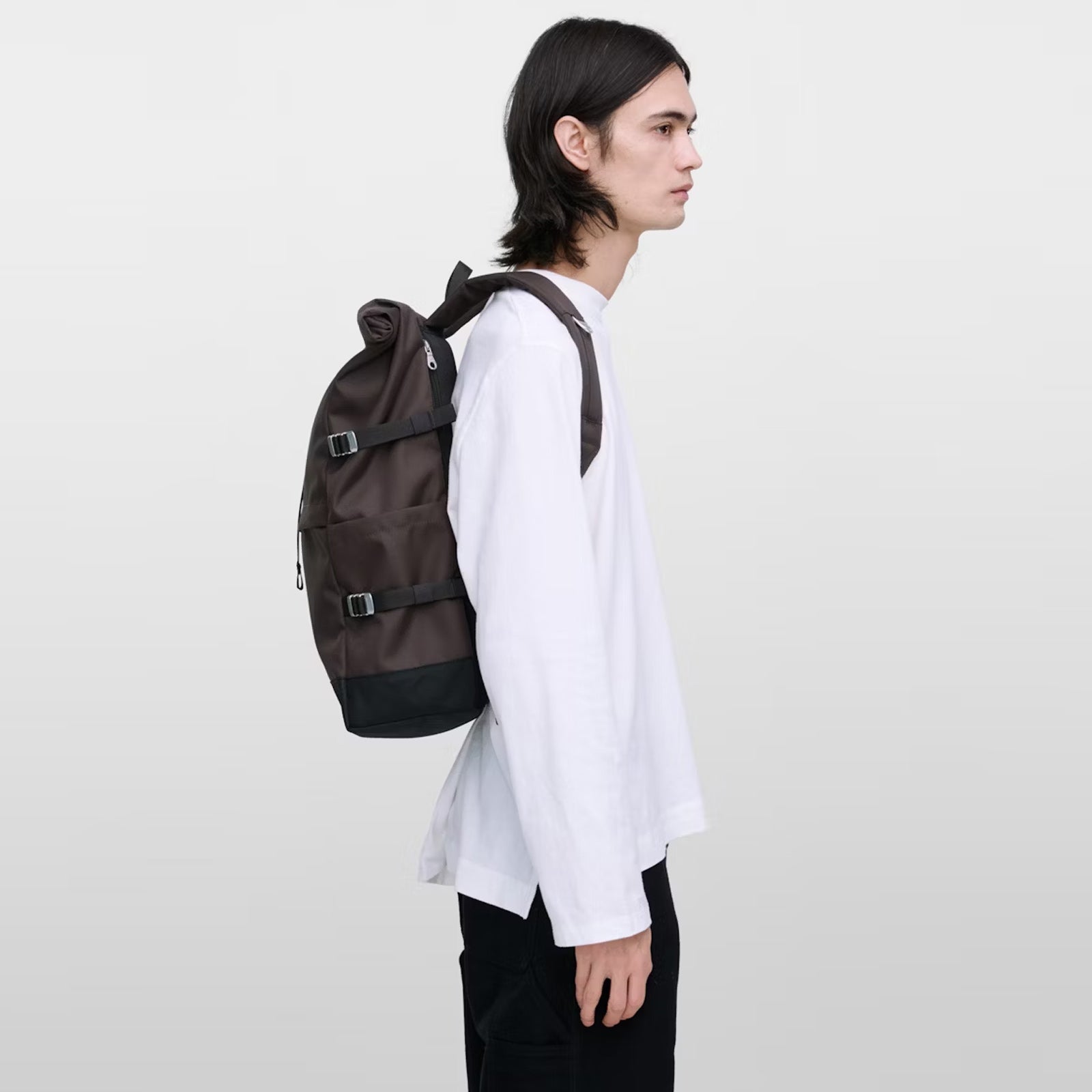 Icon Rolltop Backpack L brown/natural leather Sandqvist