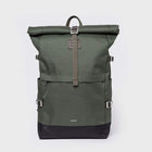 Icon Rolltop Backpack L dawn green/dark brown leather Sandqvist
