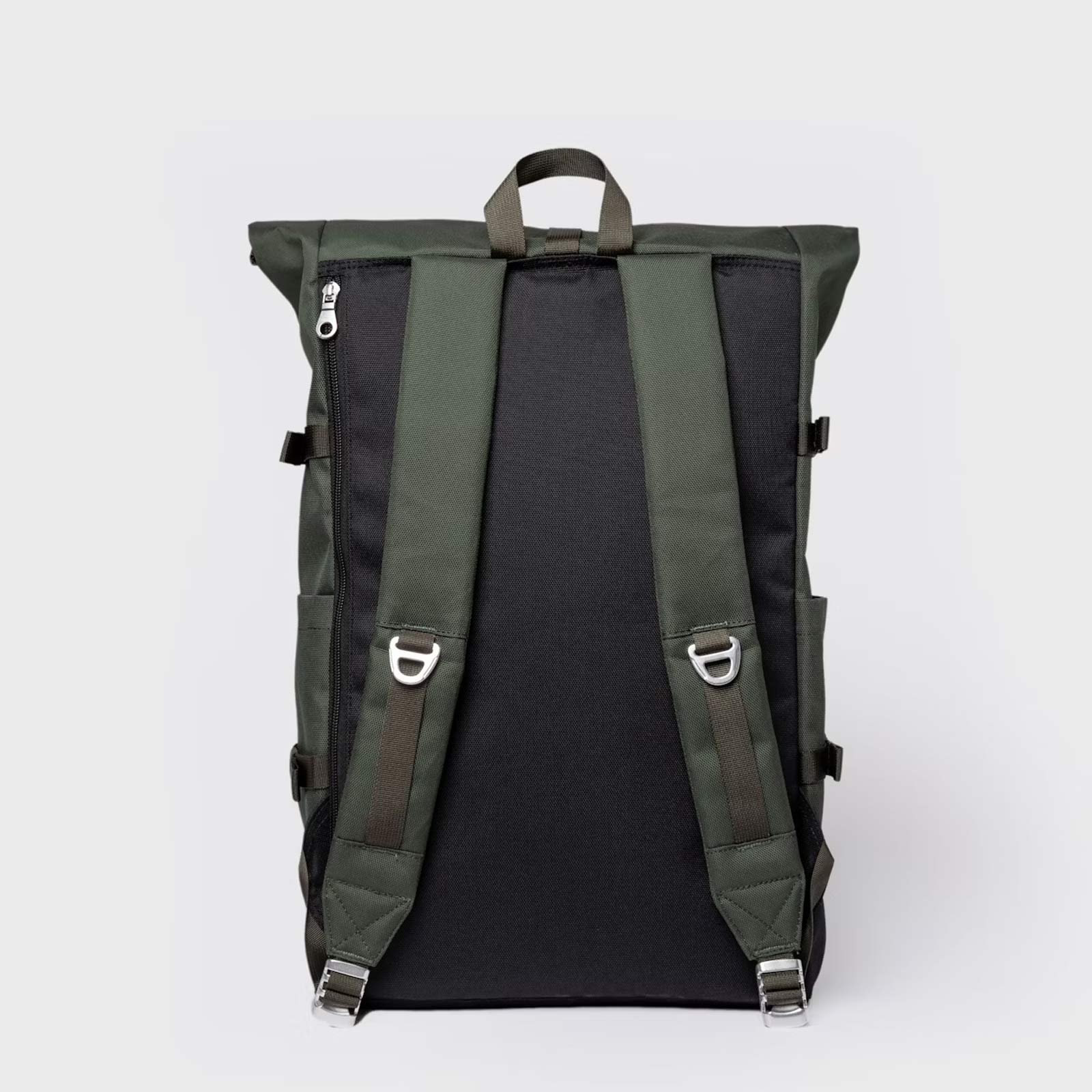 Icon Rolltop Backpack L dawn green/dark brown leather Sandqvist