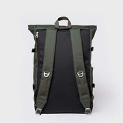 Icon Rolltop Backpack L dawn green/dark brown leather Sandqvist