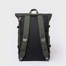 Icon Rolltop Backpack L dawn green/dark brown leather Sandqvist