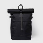 Icon Rolltop Backpack M black/black leather Sandqvist