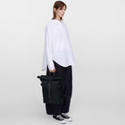 Icon Rolltop Backpack M black/black leather Sandqvist