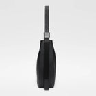 Leather Hobo Tote Bag 14" black