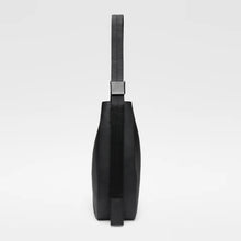 Leather Hobo Tote Bag 14" black