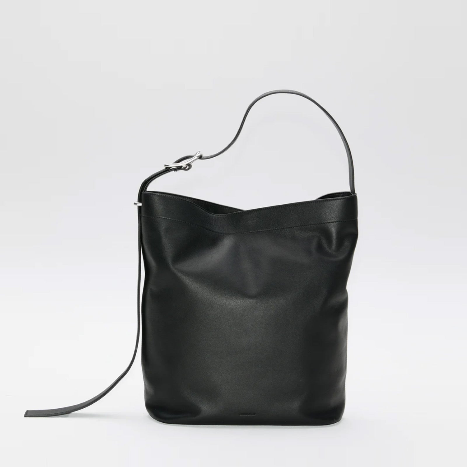 Leather Shopper Bag black