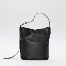 Leather Shopper Bag black