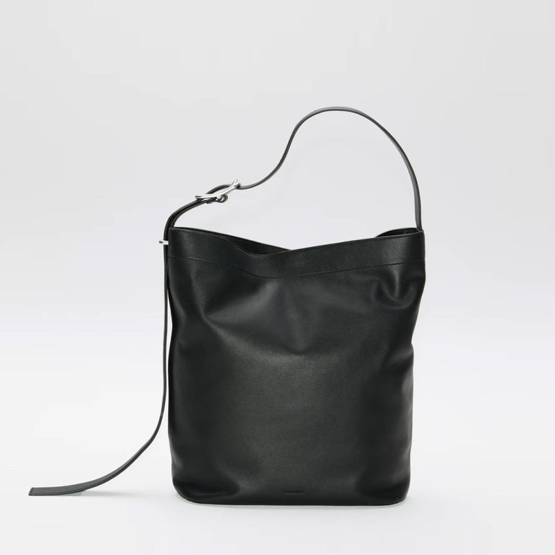 Leather Shopper Bag black