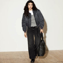Leather Shopper Bag black