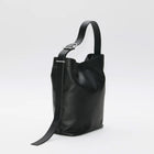 Leather Shopper Bag black