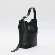 Leather Shopper Bag black