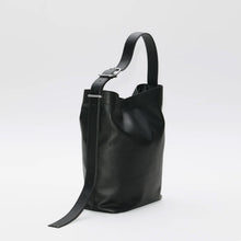 Leather Shopper Bag black