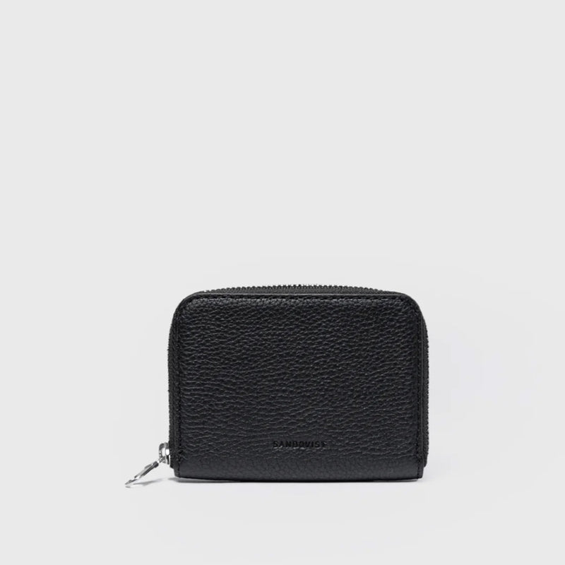 Leather Zip Wallet black